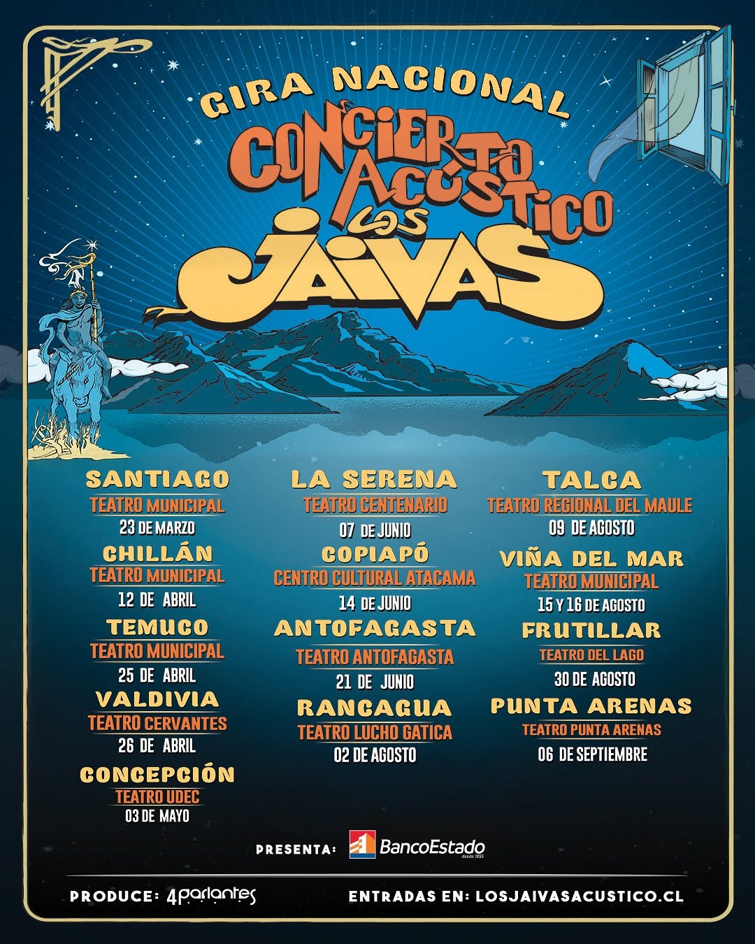 Los Jaivas recorrerán Chile en formato acústico